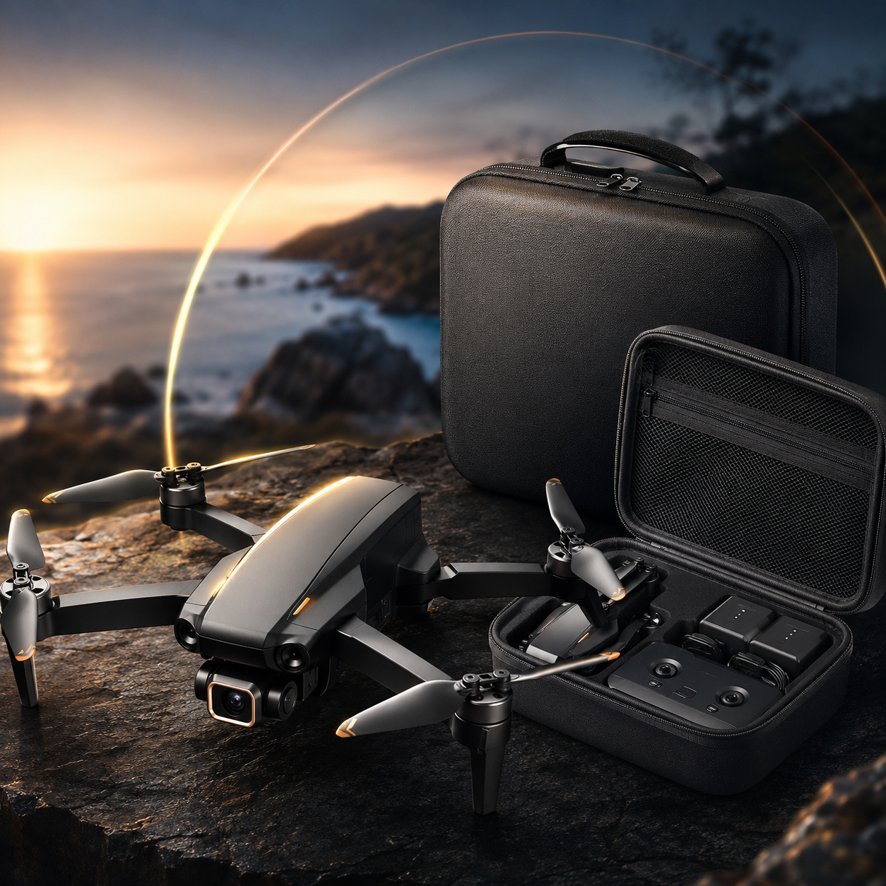 AeroVision™ 4K Pro | Dron Plegable Inteligente con Doble Cámara + Maletín Gratis