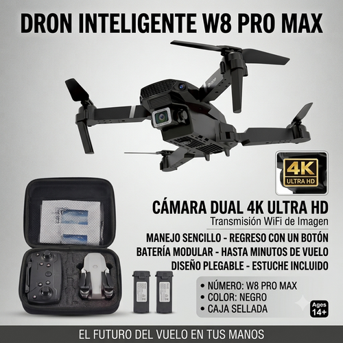 AeroVision™ 4K Pro | Dron Plegable Inteligente con Doble Cámara + Maletín Gratis